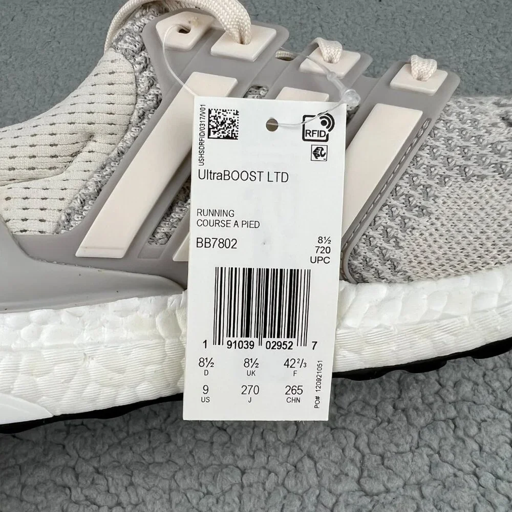 Adidas UltraBoost 1.0 Mens 9 Shoes White Cream Chalk Boost Retro LTD 2018 1 - Picture 10 of 11